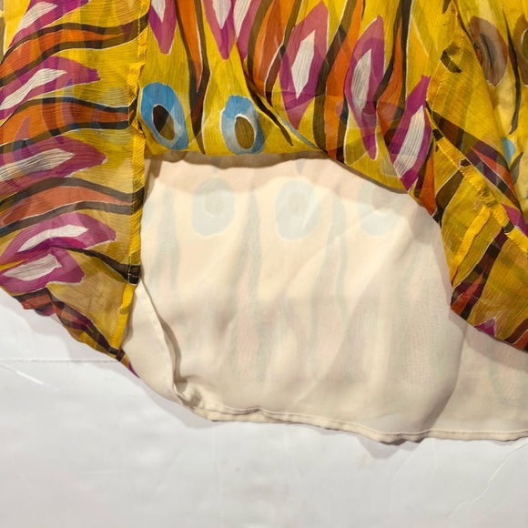 Tory Burch 100% Silk Multi-Colored Artsy Print Midi Woman’s Dress Size 8 - Picture 10 of 14